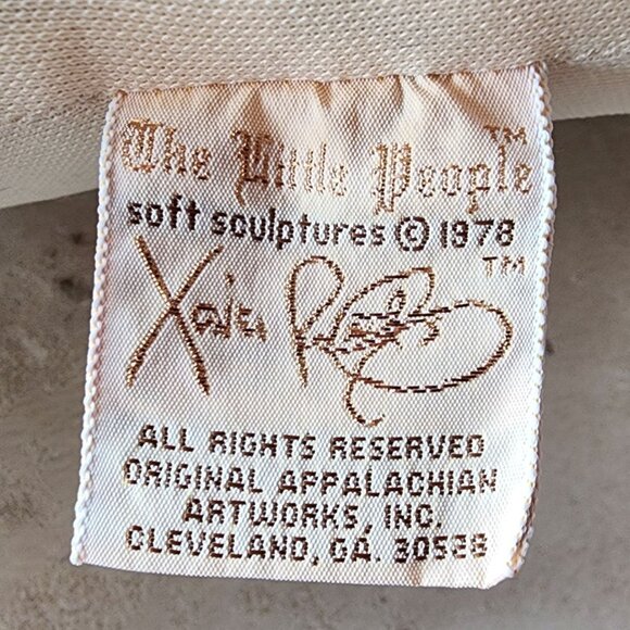 Vintage The Little People Soft Sculptures Xavier Roberts Girl Doll Blonde 1978 - Picture 11 of 13